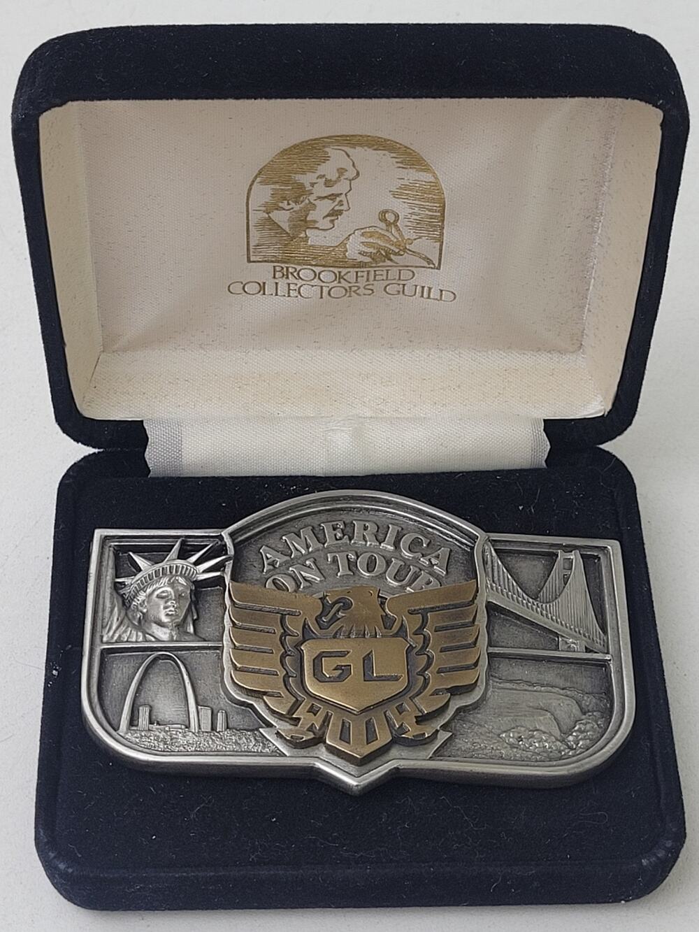 Vintage 1980s Honda Gold Wing "America On Tour" LTD Edition Belt Buckle in Box
